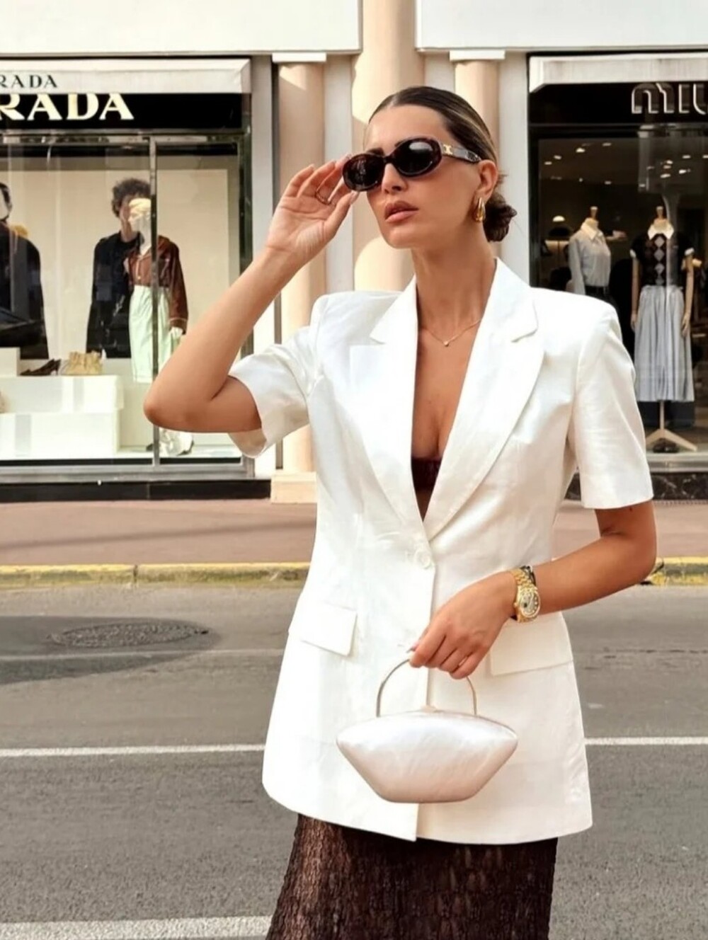 NWTโSET ZARA ZARA FITTED LINEN BLEND SHORT SLEEVE BLAZER AND SHORTS SET - Picture 7 of 12